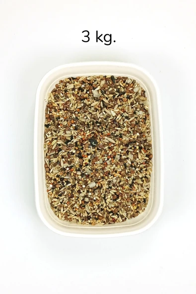 LitaeTrend Tüm Kuşlar İçin Doğal Taze Sağlık Tohumu Karışımı - 3 kg - 1