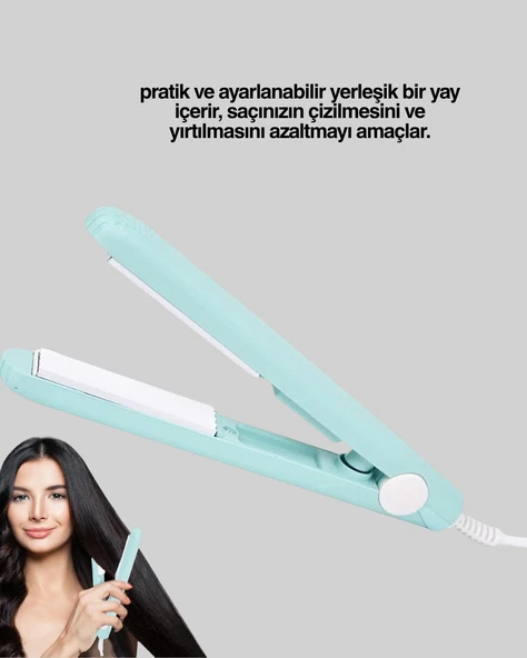 Seramik Kaplamalı, Saç Hasarını Azaltan Kısa Saçlara Uygun Bukle Maşası - 2