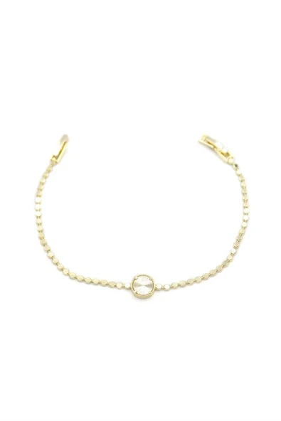 LitaeTrend Ezme Zincir Daire Bileklik - Altın - Resim 2