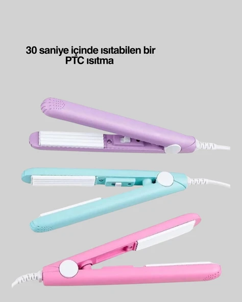 Seramik Kaplamalı, Saç Hasarını Azaltan Kısa Saçlara Uygun Bukle Maşası - 3