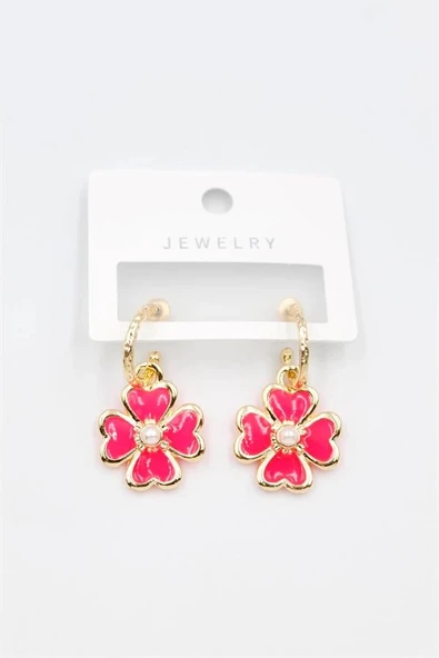 LitaeTrend Çiçek Küpe - Pembe ürün görseli 1