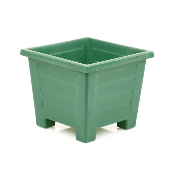 Omnipazar  SY-5848 Dekoratif Plastik Kare Ayaklı Saksı 30 lt Yeşil 6 Adet - Resim 3