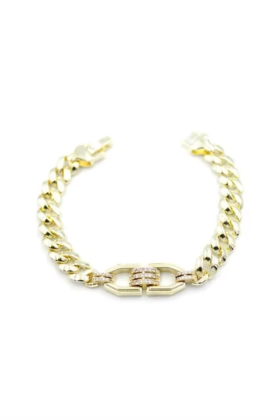 LitaeTrend Zirkon Taşlı Bileklik - Altın - Resim 2