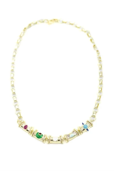 LitaeTrend Simge Zincir Kolye - Altın - Resim 2