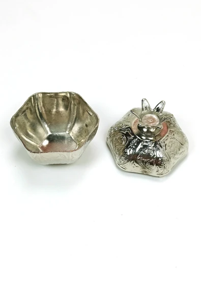 LitaeTrend 6 Lı Mini Eskitme Osmanlı Temalı Açık Renk Nar Lokumluk Sunum - 3