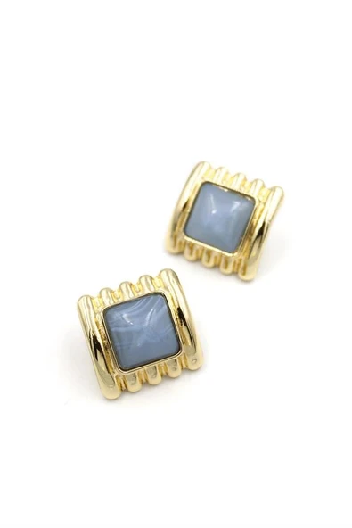 LitaeTrend Kare Küpe - Mavi ürün görseli 1