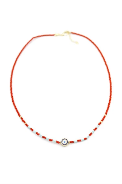 LitaeTrend Boncuk Göz Kolye - Kırmızı ürün görseli