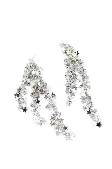 LitaeTrend Sallantılı Yıldız Küpe - Gümüş ürün görseli 1