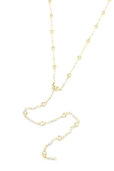 LitaeTrend Kalp İncili Y Kolye - Altın ürün görseli 1