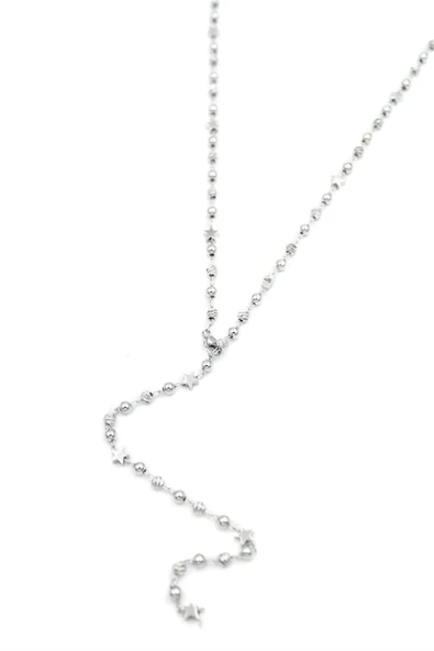 LitaeTrend Dorika Boncuklu Y Kolye - Gümüş ürün görseli 1