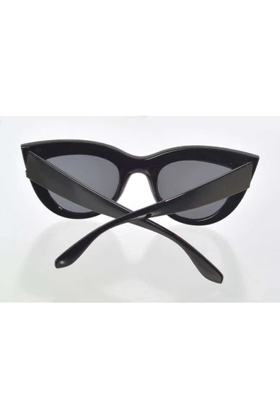 LitaeTrend Siyah Çerçeve Cat Eye Kadın Güneş Gözlüğü - Moda Gözlük - 3