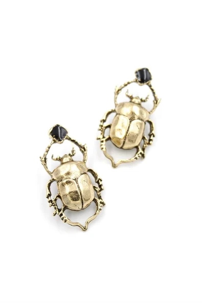 LitaeTrend Böcek Küpe - Bronz - Resim 2