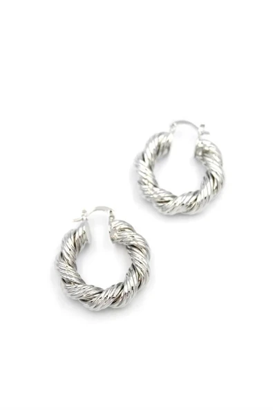 LitaeTrend Burgu Halka Küpe - Gümüş ürün görseli 1