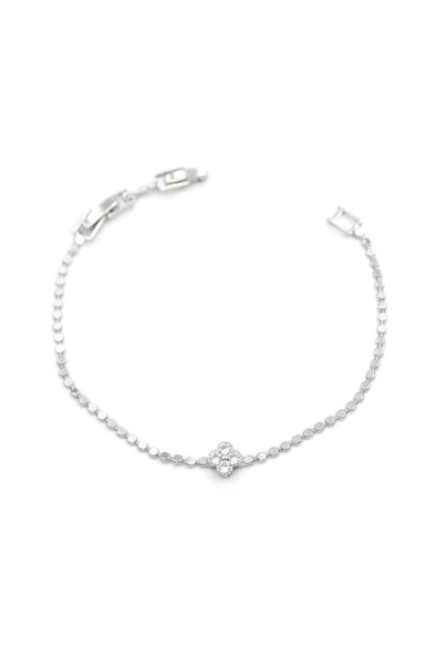 LitaeTrend Yonca Bileklik - Gümüş - Resim 2