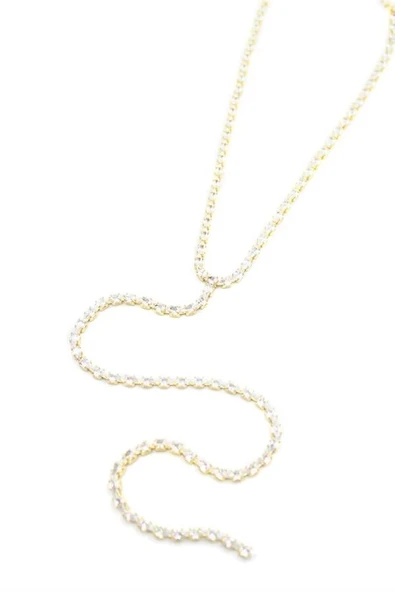 LitaeTrend Taşlı Y Kolye - Altın ürün görseli 1