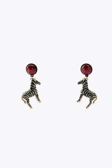 LitaeTrend Zebra Küpe - Siyah ürün görseli 1