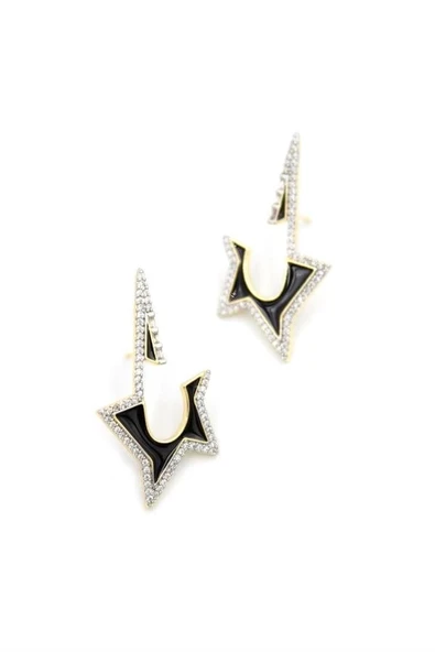 LitaeTrend Yıldız Küpe - Altın - Resim 2