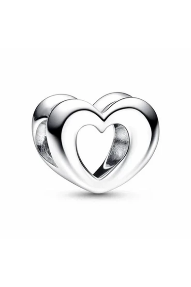 Bileklik ve Kolye Kalp Gümüş Kaplama Charm