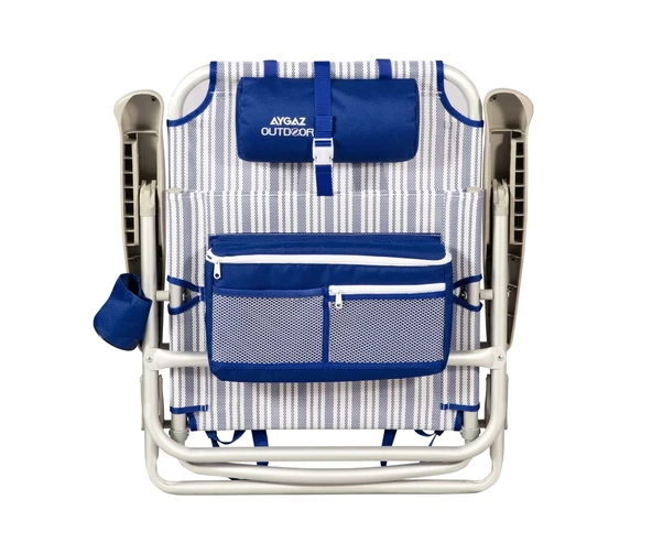 Aygaz Outdoor 100Kg Alüminyum 5 Kademeli Katlanır Plaj Sandalyesi - 7