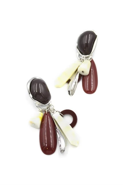 LitaeTrend Boncuklu Küpe - Gümüş - Resim 2