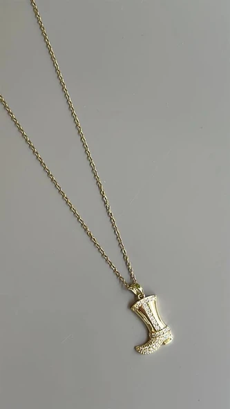 LitaeTrend Taşlı Çizme Kolye - Altın ürün görseli 1