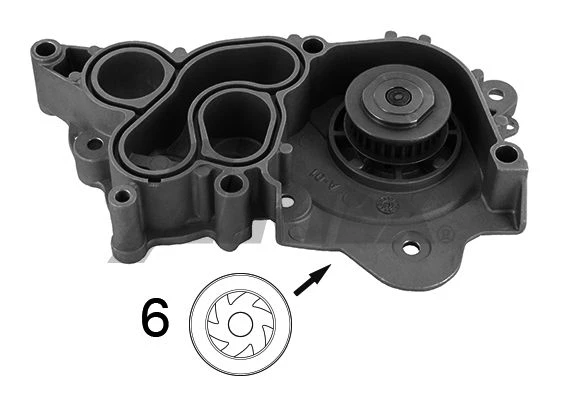 SU POMPASI GÖVDESİ PA1218 GOLF-VII 12-> JETTA-IV 14- 1.2TSI 1.4TSI TERMOSTATSIZ 04E121600H 04E121600AR ürün görseli