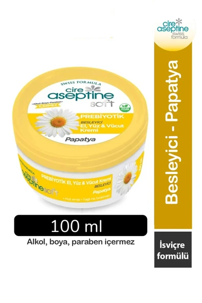 LitaeTrend Cire Aseptine Soft Papatya Özlü Besleyici Prebiyotikli Krem 100 ml - 1