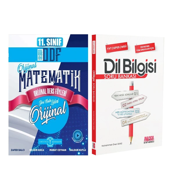 Orijinal Yayınları 11. Sınıf Matematik ODF KDT Seti ve AKM Dil Bilgisi Soru Bankası Seti 2 Kitap ürün görseli 1
