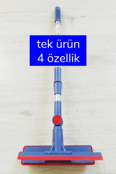 LitaeTrend Çok Amaçlı Cam Silme Fırçası - Silikon Uçlu Çekçek - Tüy Toplayıcı Döner Başlıklı - 3