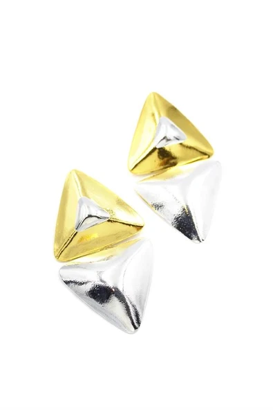 LitaeTrend Metal Üçgen Küpe - Altın ürün görseli 1