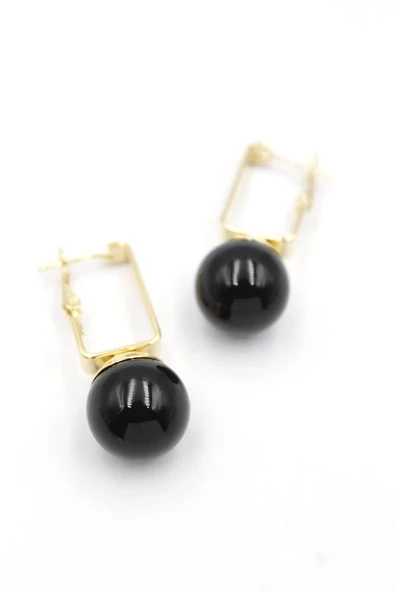 LitaeTrend İncili Küpe - Siyah ürün görseli 1