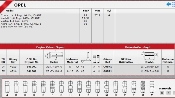 SİBOP GAYDI G0871 IN 4 EX 4 ASTRA CORSA 1.4 8V ürün görseli