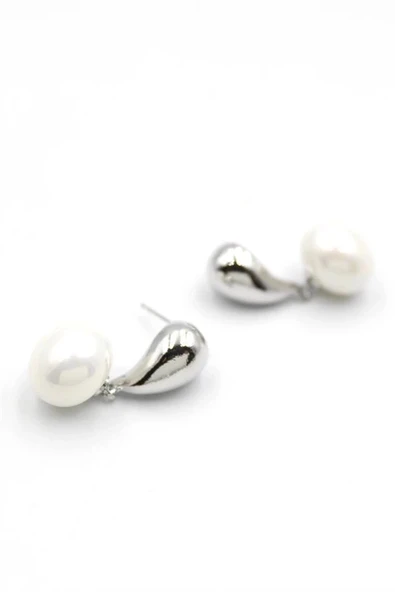 LitaeTrend İncili Küpe - Gümüş ürün görseli 1