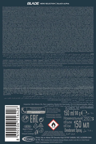 LitaeTrend 2 Adet Blade Hero Selection Serisi Black Alpha Erkek Deodorant 150 Ml - 6