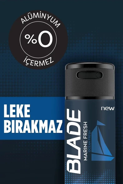 LitaeTrend 2 Adet Blade Marine Fresh Erkek Deodorant Sprey 150 ml - Resim 2