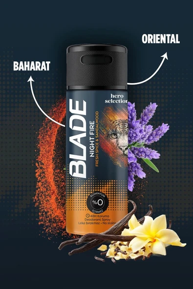 LitaeTrend 3 Adet Blade Hero Selection Serisi Night Fire Erkek Deodorant 150 Ml - 5