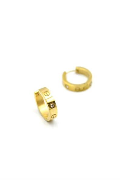 Taşlı CRT Küpe - Altın ürün görseli 1