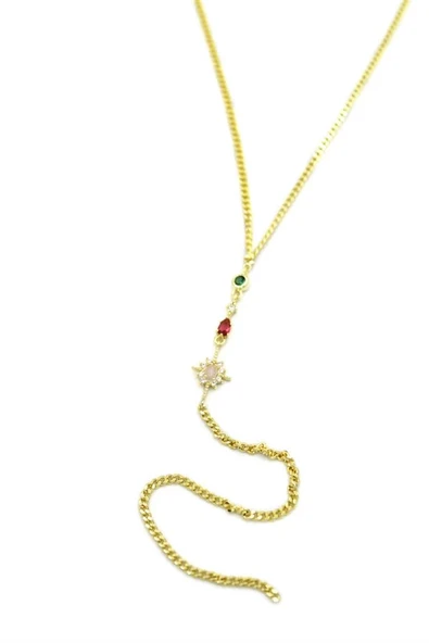 LitaeTrend Kuzey Yıldız Y Kolye - Altın - Resim 2