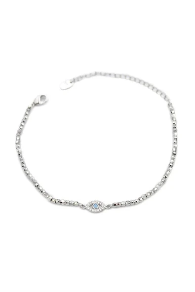 LitaeTrend Dorika Boncuk Göz Bileklik - Gümüş - Resim 2