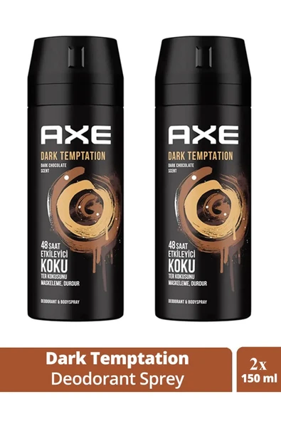 LitaeTrend 2 Adet Axe Dark Temptatıon Bay Parfüm Kofre 150 ml - 1