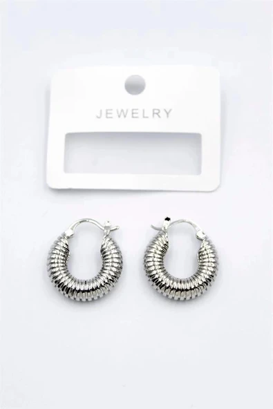 LitaeTrend Halka Küpe - Gümüş ürün görseli 1