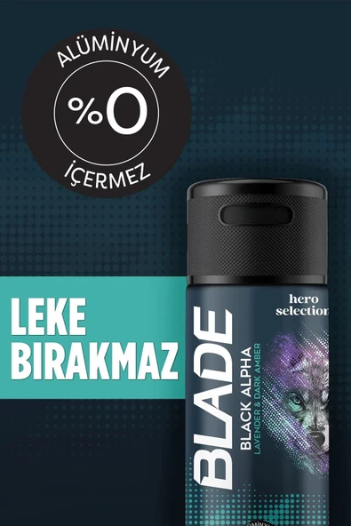 LitaeTrend Blade Hero Selection Serisi Black Alpha Erkek Deodorant 150 Ml - Resim 2
