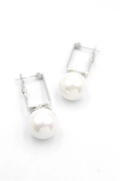 LitaeTrend İncili Küpe - Beyaz - Resim 2