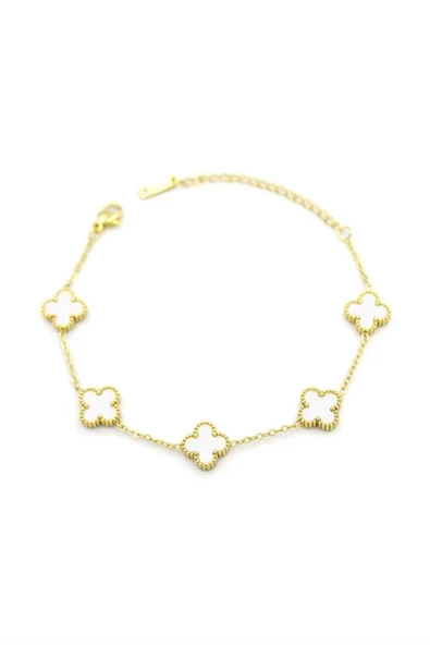 LitaeTrend Vc Yonca Bileklik - 11mm - Beyaz - Resim 2