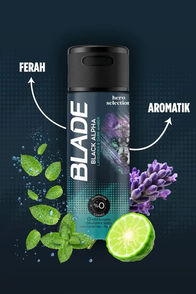 LitaeTrend Blade Hero Selection Serisi Black Alpha Erkek Deodorant 150 Ml - Resim 5
