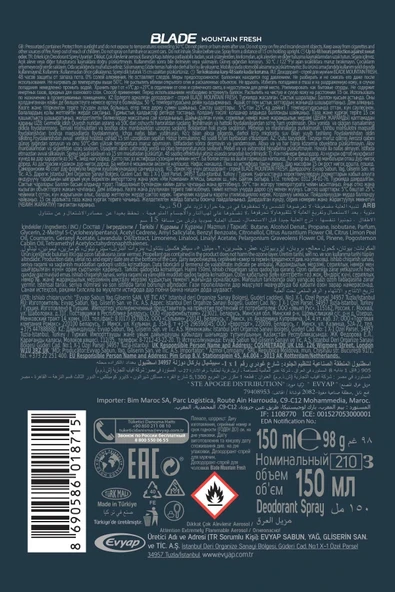 LitaeTrend 2 Adet Mountain Fresh Erkek Deodorant 150ml Leke Bırakmaz - Resim 6