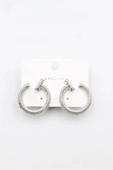 LitaeTrend Zirkon Taşlı Küpe - Gümüş ürün görseli 1