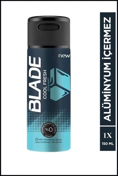 LitaeTrend Blade Cool Fresh Erkek Deodorant 150 Ml Hızlı Kurur Leke Bırakmaz ürün görseli 1