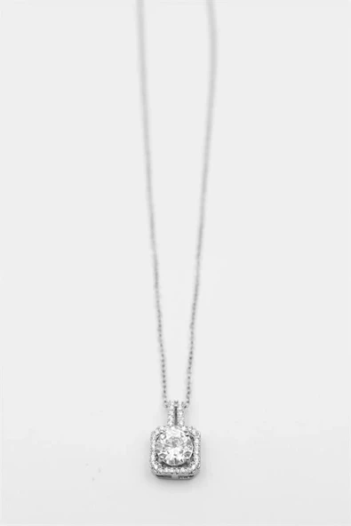 LitaeTrend Taşlı Kolye - Gümüş ürün görseli 1