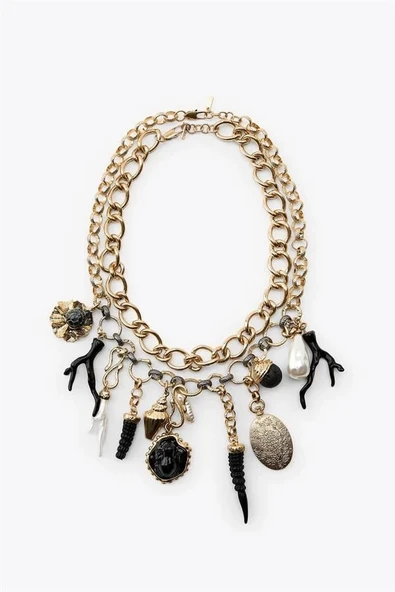 LitaeTrend 2'li Charm Kolye - Altın - Resim 2